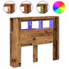 vidaXL T&ecirc;te de lit &agrave; LED vieux bois 120x18,5x103,5cm bois d'ing&eacute;nierie