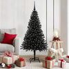 vidaXL Sapin de Noël avec 150 LED avec support Noir 150 cm PVC