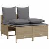 vidaXL Salon de jardin avec coussins 5 pcs beige r&eacute;sine tress&eacute;e