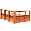 vidaXL Lit biblioth&egrave;que sans matelas cire marron 120x190cm pin massif