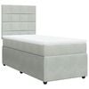 vidaXL Sommier &agrave; lattes de lit et matelas Gris clair 80x200 cm Velours