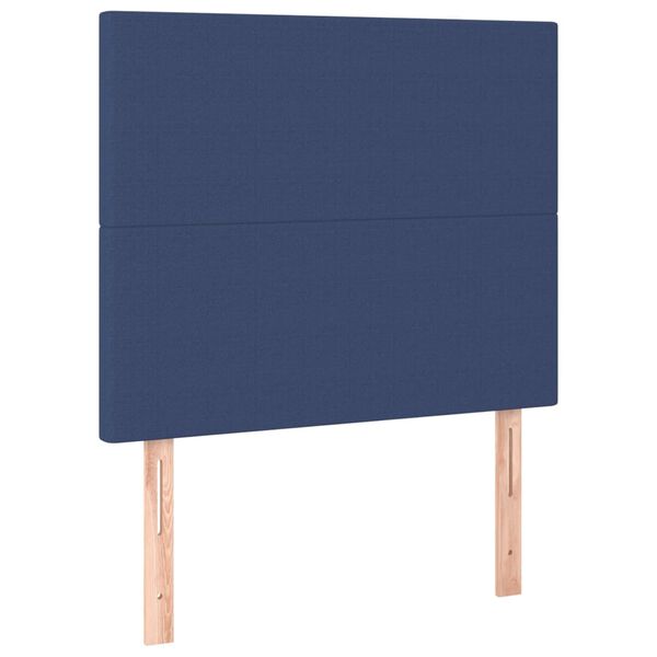 vidaXL T&ecirc;te de lit Bleu 90x5x118/128 cm Tissu