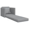 vidaXL Canap&eacute;-lit 2 en 1 gris clair 112x174x55 cm tissu