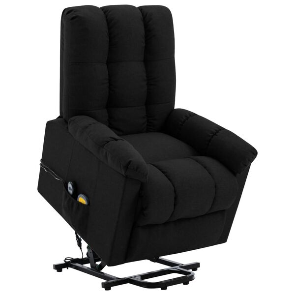 vidaXL Fauteuil de massage Noir Tissu
