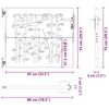 vidaXL Portail de jardin 85x75 cm acier corten design de bambou