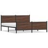 vidaXL Cadre de lit en m&eacute;tal sans matelas ch&ecirc;ne marron 180x200 cm