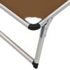 vidaXL Chaise longue pliable avec auvent Aluminium et textilène Marron