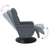 vidaXL Fauteuil inclinable avec repose-pied gris fonc&eacute; velours