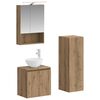 vidaXL Ensemble de mobilier de salle de bain 4 pcs Ch&ecirc;ne artisanal