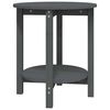 vidaXL Table basse Gris &Oslash; 55x60 cm Bois massif de pin