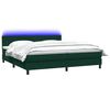 vidaXL Sommier &agrave; lattes de lit et matelas et LED vert fonc&eacute; 200x210cm velours