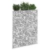 vidaXL Lit sur&eacute;lev&eacute; &agrave; gabion en trap&egrave;ze Acier galvanis&eacute; 100x20x100 cm
