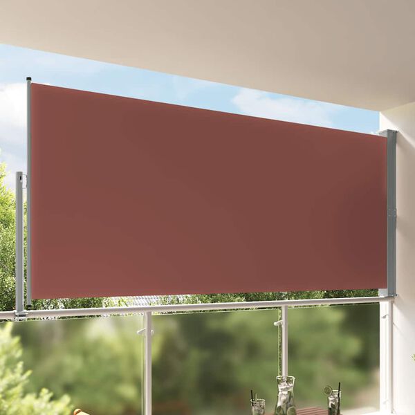 vidaXL Auvent lat&eacute;ral r&eacute;tractable de patio 160x300 cm Marron