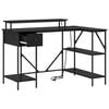 vidaXL Bureau Ch&ecirc;ne noir 120 x 79 x 86,5 cm Bois d'ing&eacute;nierie