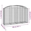 vidaXL Panier de gabions arqué 200x50x120/140 cm Fer galvanisé