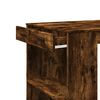 vidaXL Table de bar chêne fumé 102x70x103,5 cm bois d'ingénierie