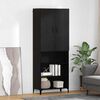 vidaXL Haut Armoire Ch&ecirc;ne noir 69,5 x 34 x 180 cm Bois d'ing&eacute;nierie