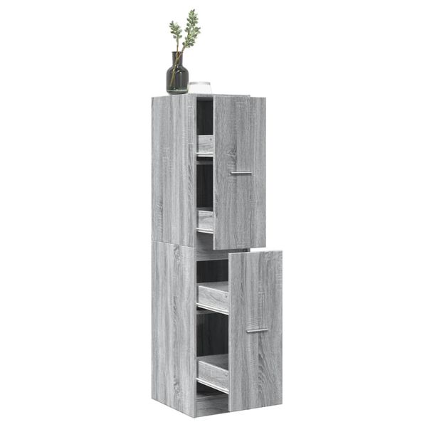 vidaXL Armoire apothicaire sonoma gris 30x41x144,5cm bois d'ingénierie