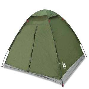 vidaXL Tente de camping &agrave; d&ocirc;me 2 personnes vert olive imperm&eacute;able