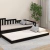 vidaXL Cadre de lit sans matelas noir 100x200 cm bois massif de pin