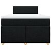 vidaXL Sommier &agrave; lattes de lit avec matelas noir 120x190 cm tissu