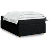 vidaXL Sommier &agrave; lattes de lit avec matelas Noir 120x200 cm Tissu