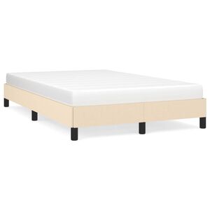 vidaXL Cadre de lit sans matelas cr&egrave;me 120x190 cm tissu