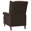 vidaXL Fauteuil de massage inclinable Marron fonc&eacute; Tissu