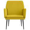 vidaXL Fauteuil Jaune 62x79x79 cm Velours