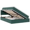 vidaXL Lit de rangement LED avec matelas Vert fonc&eacute; 140 x 190 cm
