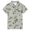 Chemise pour enfants m&eacute;lange kaki clair 116