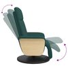 vidaXL Fauteuil inclinable avec repose-pieds vert fonc&eacute; tissu