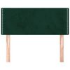 vidaXL T&ecirc;te de lit Vert fonc&eacute; 90x5x78/88 cm Velours