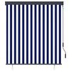 vidaXL Store roulant d'ext&eacute;rieur 140x250 cm Bleu et blanc