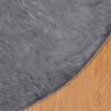vidaXL Tapis en fausse Tafalla Anthracite &Oslash; 80 cm Polyester