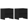 vidaXL Cabinet de chevet 2 pi&egrave;ces Ch&ecirc;ne noir 45 x 34 x 44,5 cm