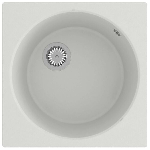 vidaXL &Eacute;vier de cuisine Blanc 48 x 48 x 20,5 cm Granite