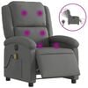 vidaXL Fauteuil inclinable de massage &eacute;lectrique gris fonc&eacute; tissu
