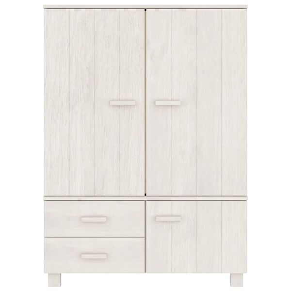vidaXL Garde-robe HAMAR Blanc 99x45x137 cm Bois massif de pin