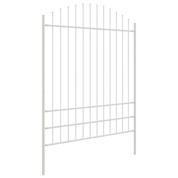 vidaXL Cl&ocirc;ture de jardin Blanc 170 x 225 cm Acier enduit de poudre