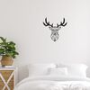 Homemania D&eacute;coration murale Cerf 51x51 cm Acier Noir