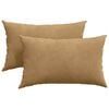 vidaXL Coussins de canap&eacute; 2 pcs Marron 50 x 30 cm