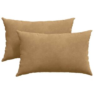 vidaXL Coussins de canap&eacute; 2 pcs Marron 50 x 30 cm