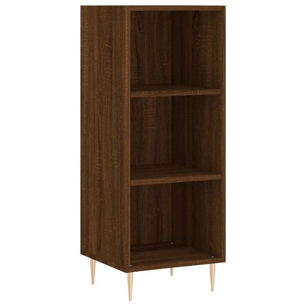 vidaXL Buffet haut Ch&ecirc;ne marron 34,5x32,5x180 cm Bois d'ing&eacute;nierie