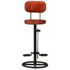 vidaXL Tabourets de bar lot de 2 noir/marron cuir de chèvre véritable