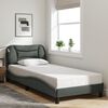 vidaXL Cadre de lit sans matelas Hvar gris fonc&eacute; 90x200 cm tissu