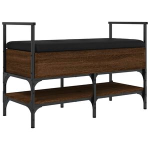 vidaXL Banc &agrave; chaussures ch&ecirc;ne marron 85,5x42x57,5cm bois d'ing&eacute;nierie