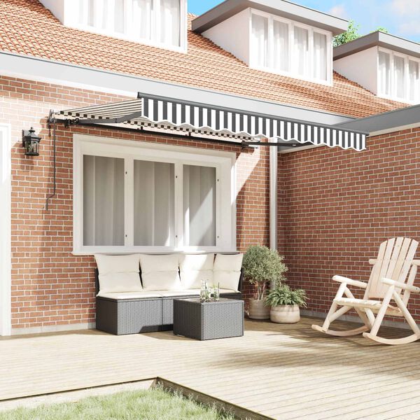 vidaXL Auvent R&eacute;tractable Anthracite 250 x 200 cm tissu