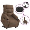 vidaXL Fauteuil de massage inclinable Marron Tissu