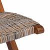 vidaXL Chaise de relaxation rotin kubu naturel et bois d'acajou massif